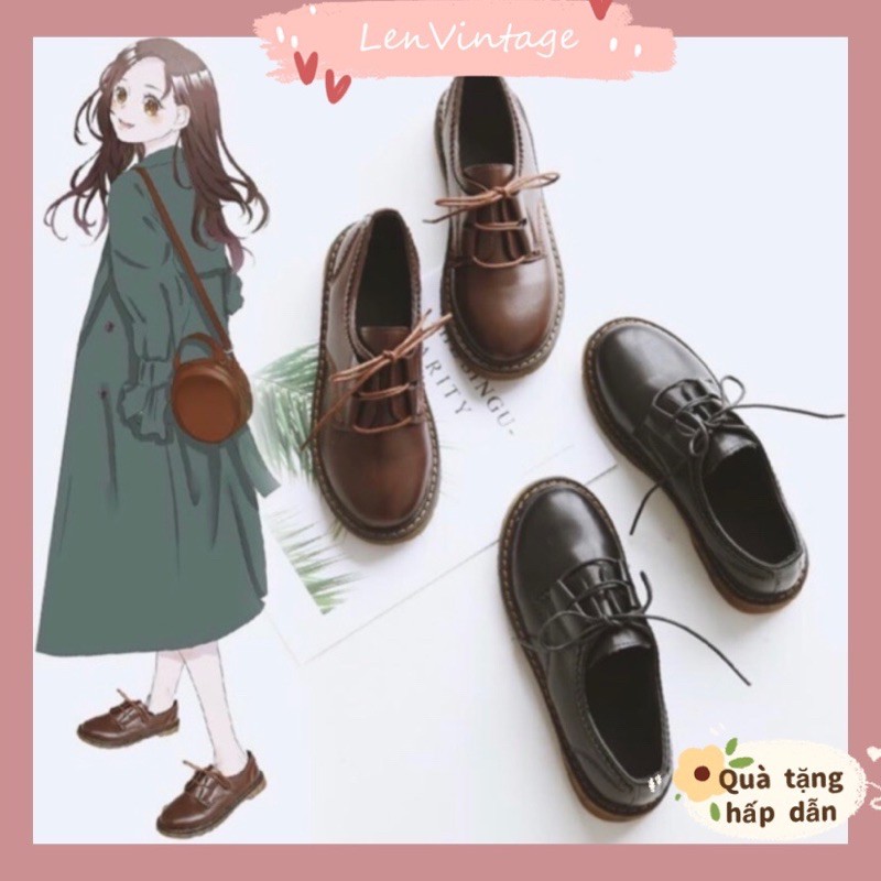 🌿Giày Nữ sinh cô gái Nhật Mori oxford lenvintage nữ sinh harajuku retro🌿