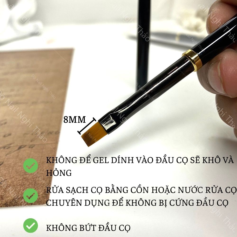 Cọ đắp gel móng đầu vuông Jeliva số 04