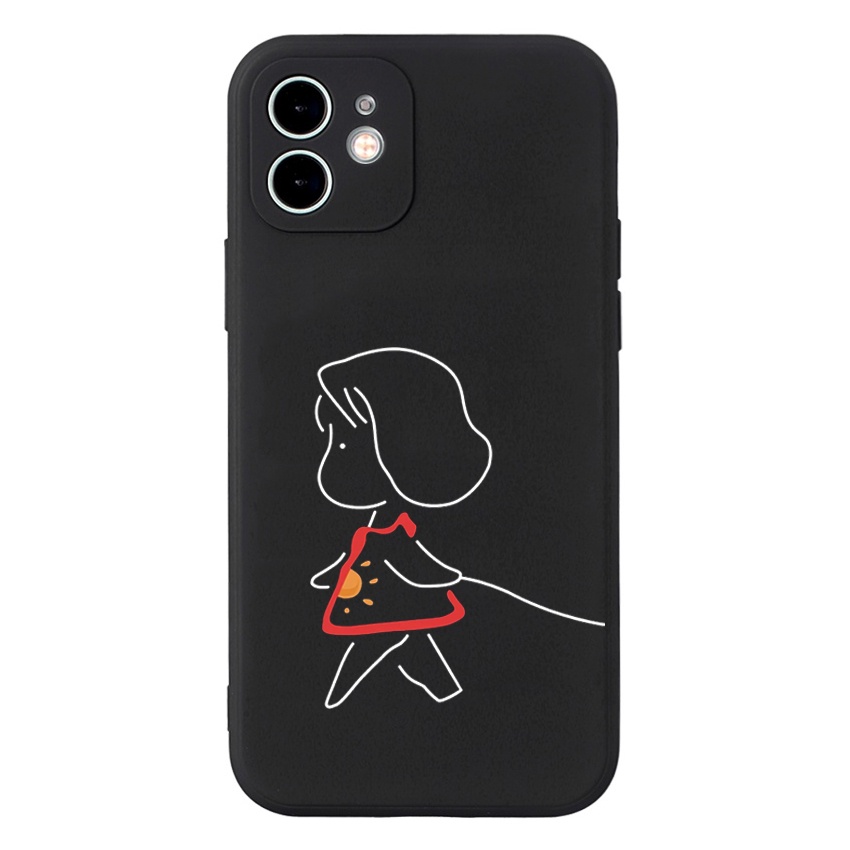 Ốp Lưng Iphone Cạnh Vuông Hình Đôi Dắt Chó, BVC Cho Iphone6/6s/7/8/7plus/8plus/6plus/6splus/11/11pro//11promax/x/xs-DIY