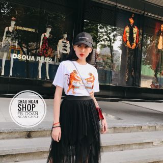 CHÂN VÁY LƯỚI XÒE CÔNG CHÚA MIDI