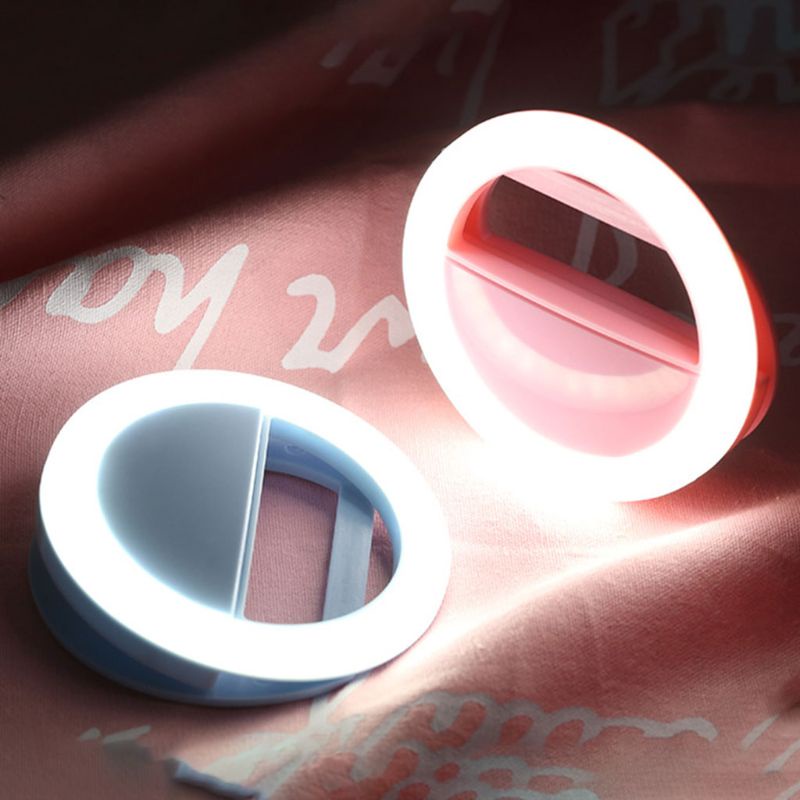 Đèn LED Tròn Kẹp Điện Thoại 36 Bóng Có Thể Sạc Lại Bằng Cổng USB Hỗ Trợ Chụp Ảnh Selfie