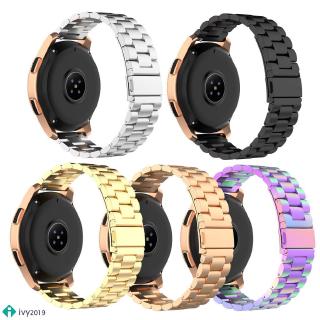 ♞ivy✨ 20mm Universal Steel Belt For Huami Amazfit GTR/Samsung Galaxy Watch/S3 Three Beads Steel Strap