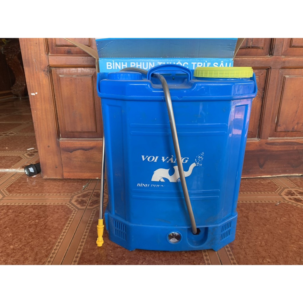 [Mã LIFEXANH03 giảm 10% đơn 500K] Bình Xịt Điện phun thuốc khử trùng, phun thuốc trừ sâu Voi vàng. Ắc quy 12V