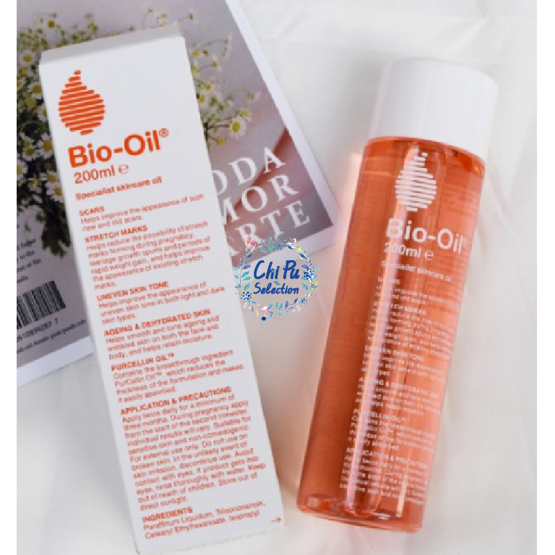 Bio-Oil Giảm Rạn Da Và Làm Mờ Sẹo - 200ml Dầu Dưỡng Giúp Mờ Sẹo Kem Và Sữa Dưỡng Da Biooil Oil