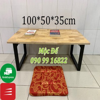 Bàn Trà Gỗ 100x50cm Tatami Kiểu Nhật Hiện Đại Chân Xếp Gọn Dùng Ngồi Bệt Dễ Dàng Di Chuyển