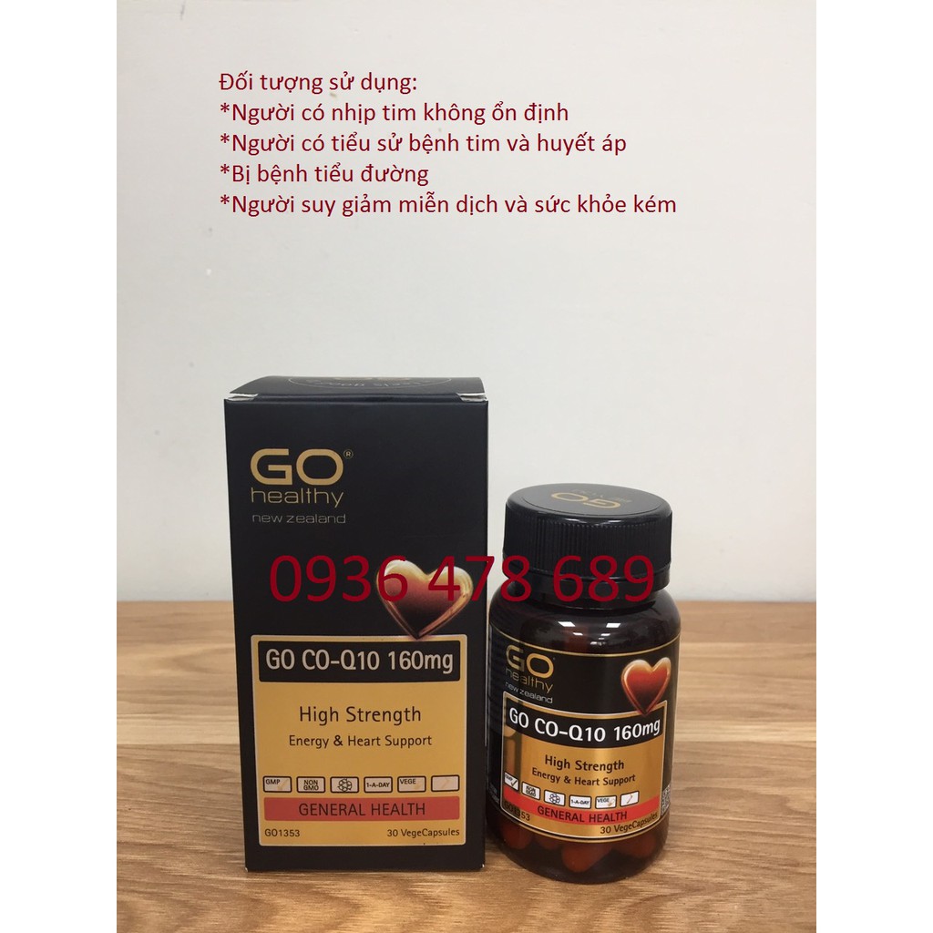 (CÓ QUÀ TẶNG) Bổ Tim New Zealand GO Co-Q10 160mg hộp 60 viên