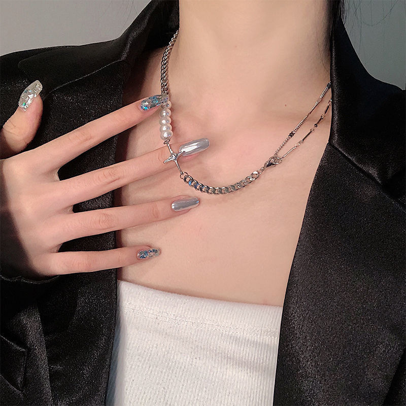 Dây chuyền phối hạt ngọc trai nhân tạo thời trang dành cho nữ