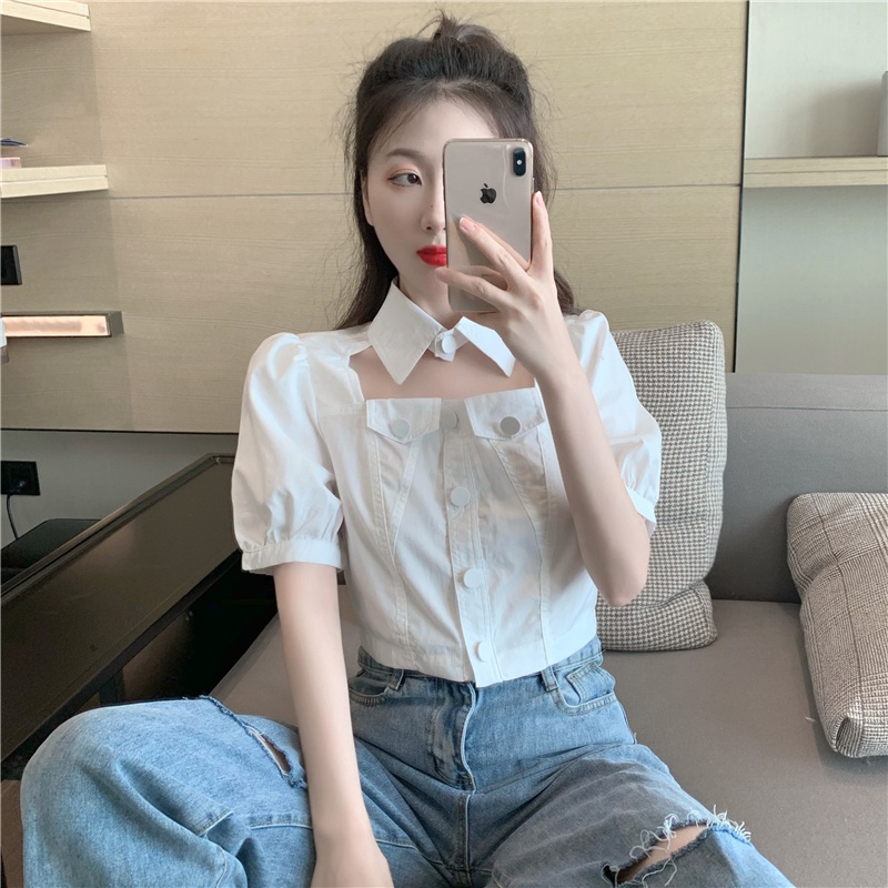 Áo croptop tay bồng - Tikbook Store - Order