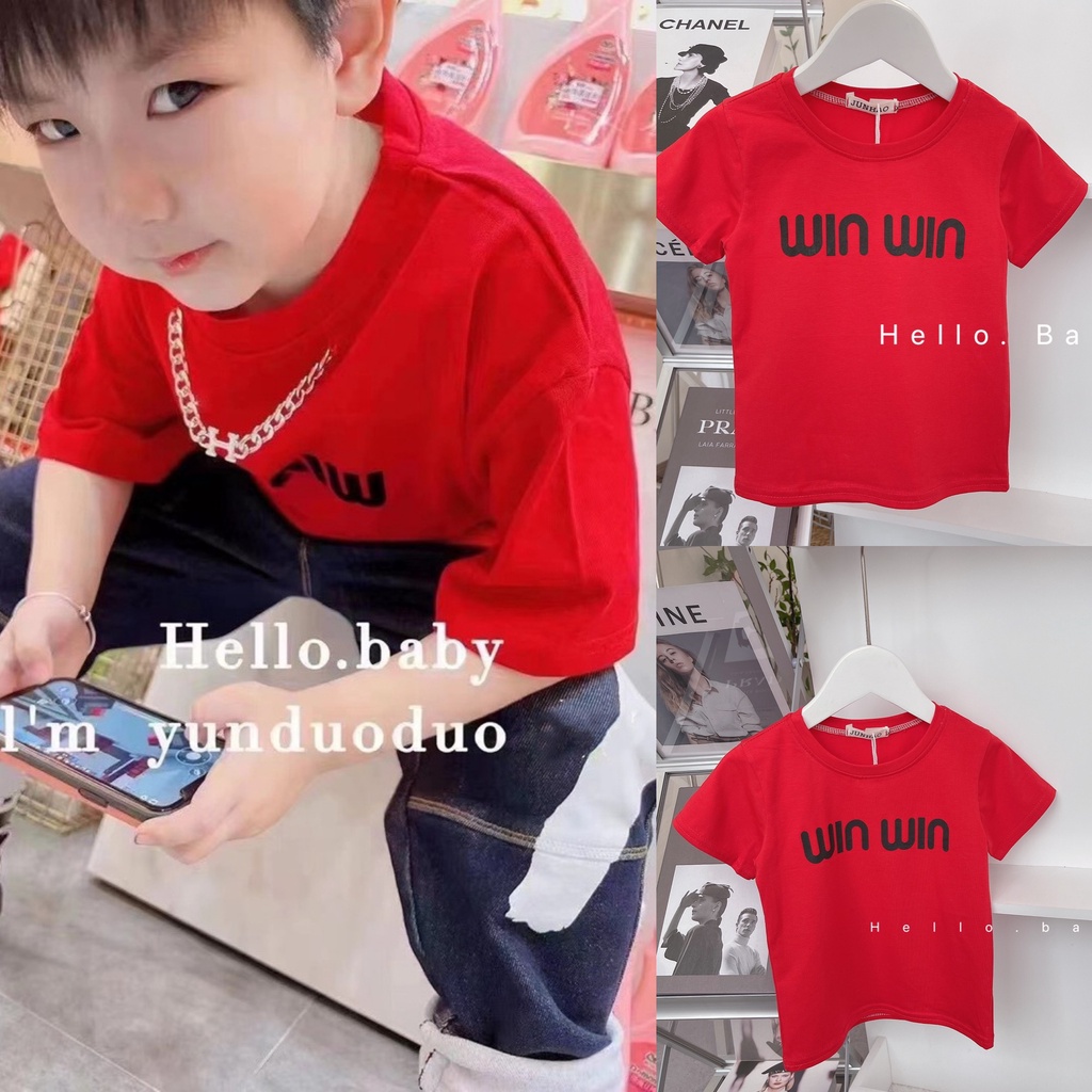 ÁO PHÔNG ĐỎ WIN WIN BÉ SIÊU HOT