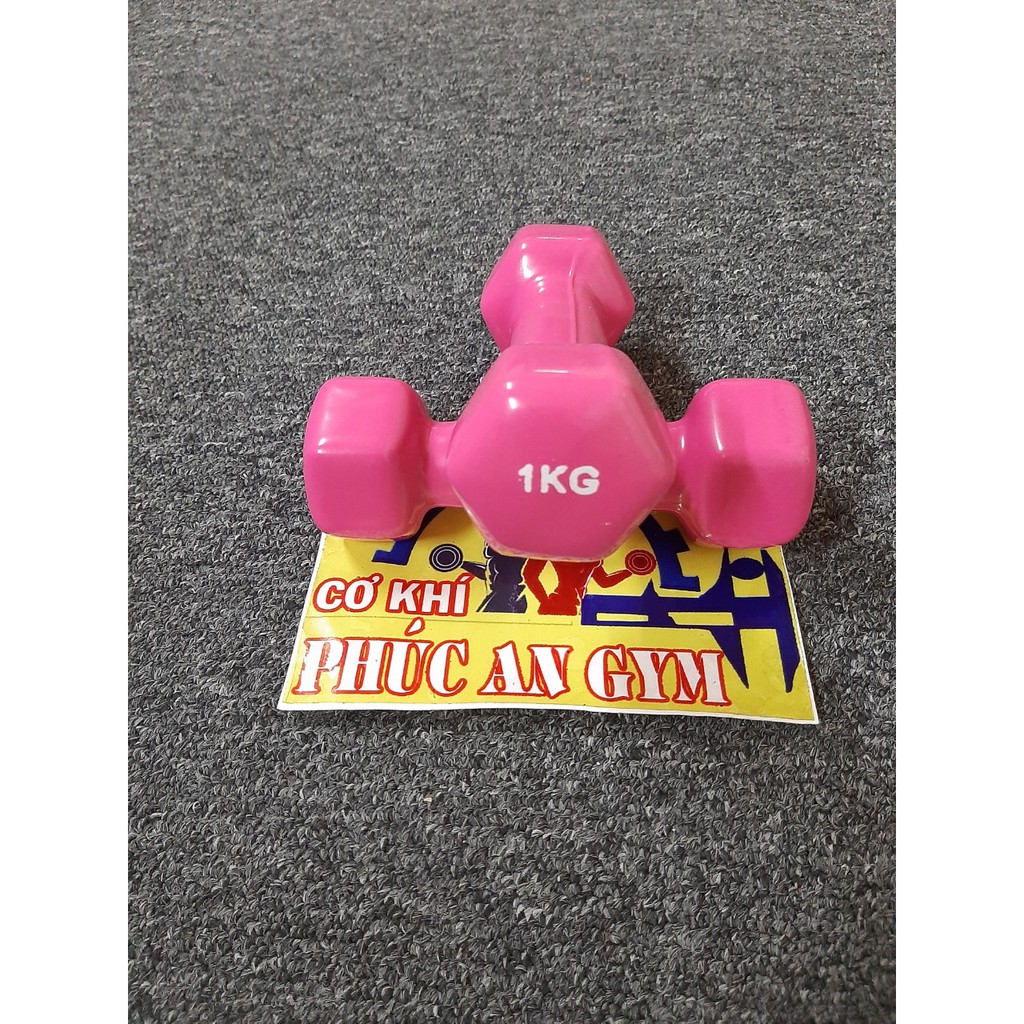 Tạ tay cao su 1kg - đôi , tạ tập gym yoga cho nam nữ, tạ tập tại nha