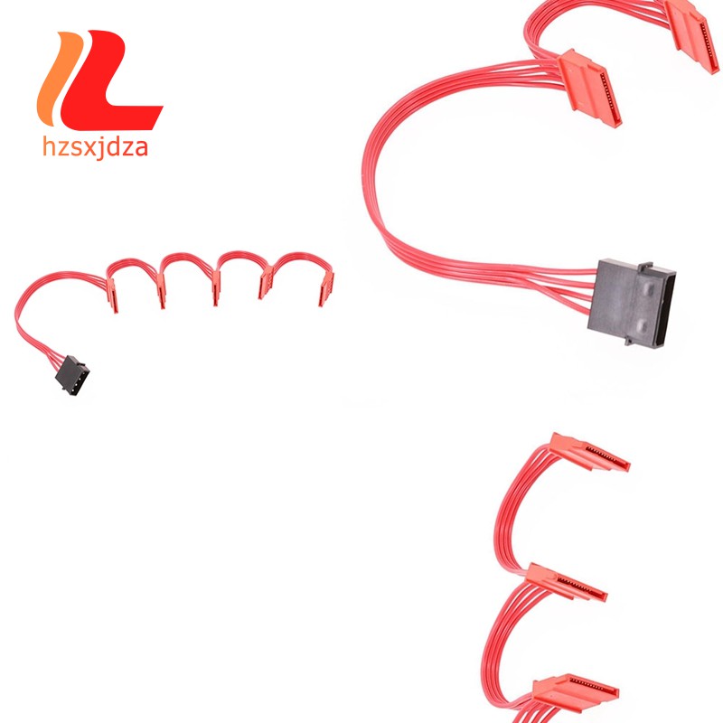 Set 2 Dây Cáp Nguồn Sata 4pin Ide Molex Sang 5 X Sata | BigBuy360 - bigbuy360.vn
