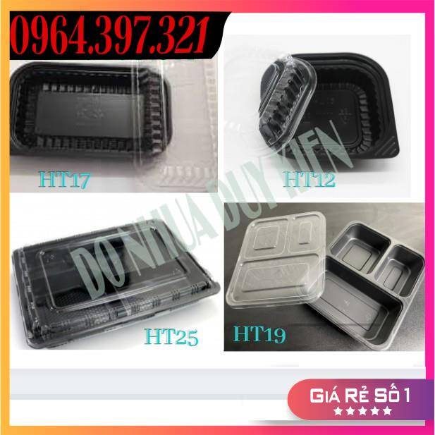 Sỉ 10 Khay Nhựa Đựng Cơm 4 Ngăn HT25 (kèm nắp) - NHẬT ANH
