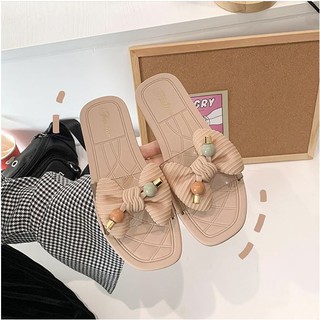 Dép nữ quai ngang thời trang cao cấp đính nơ xinh xắn cute dép đi trong nhà, dép văn phòng, dép đi dạo DN33