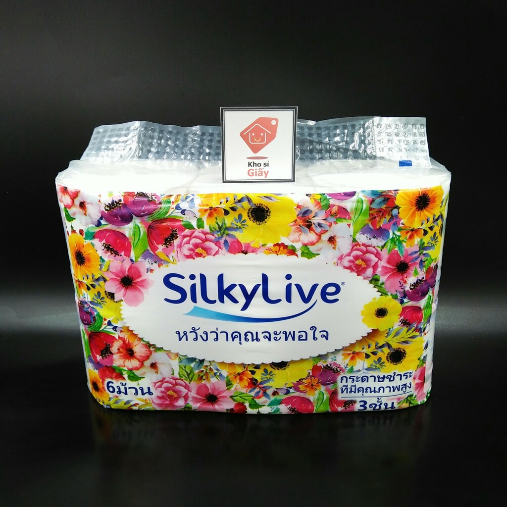 LỐC 6 CUỘN GIẤY VỆ SINH KHÔNG LÕI SILKY LIVE