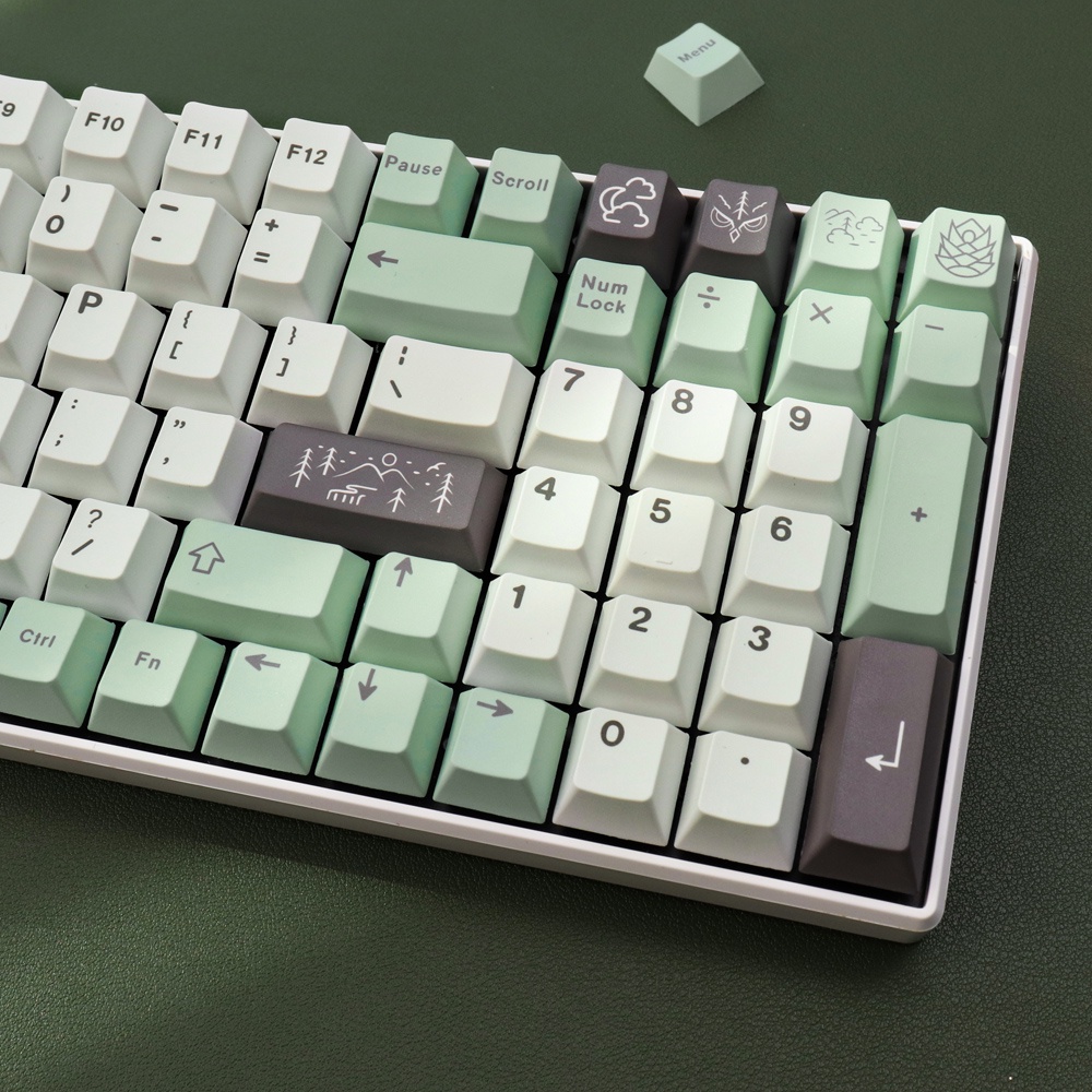 Keycap GMK November Fog 129 nút cấu hình cherry in nhiệt dành cho bàn phím cơ