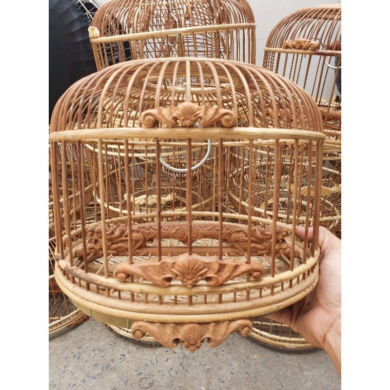 Lồng mây cửa dơi gỗ đỏ