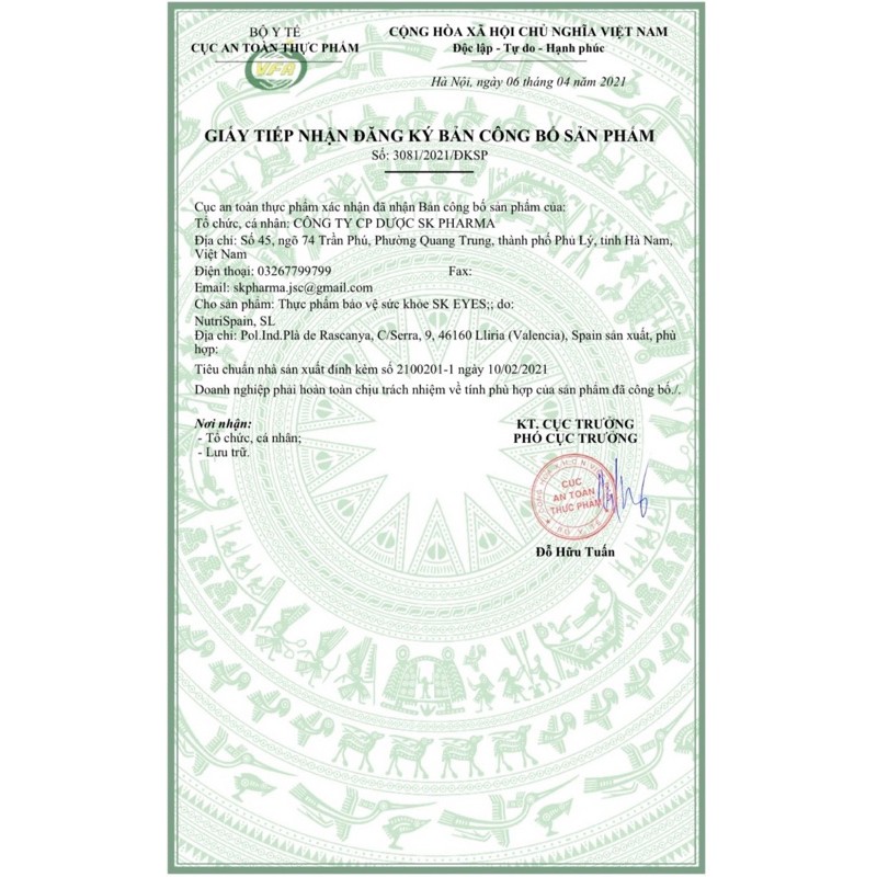 Viên Uống Bổ Mắt SK Eyes Hộp 30 Viên