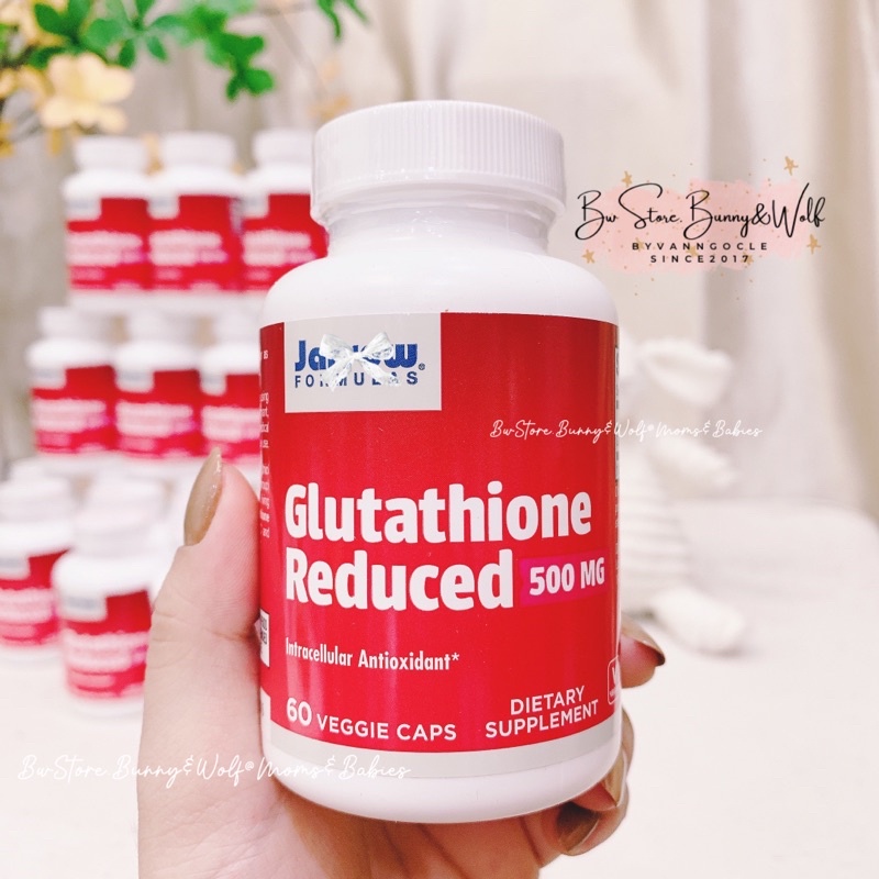 Viên Uống Trắng Da Jarrow Formulas Glutathione Reduced 500mg USA - Hộp 60 viên
