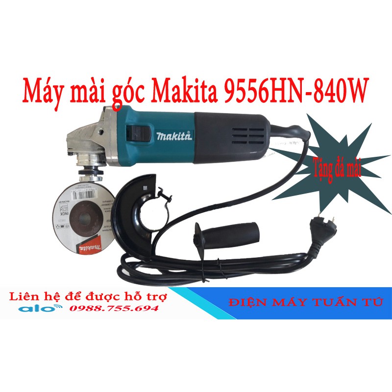 MÁY CẮT CẦM TAY MAKITA 9556HN-840W Malaysia, dây đồng 100%