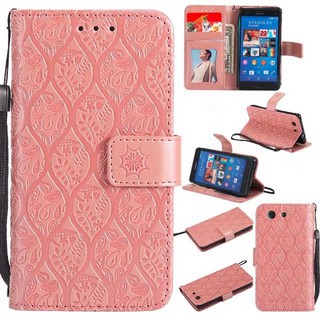 Bao da điện thoại dập nổi họa tiết sang trọng cho Sony Xperia Z3 Compact / Z3 mini