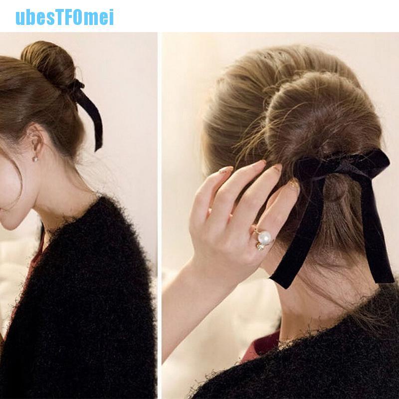 Dây Cột Tóc Bằng Xốp Hình Bánh Donut Thời Trang Cho Nữ