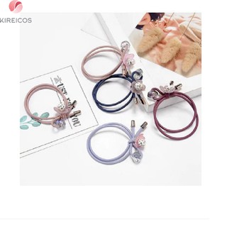 Set 10 Dây Cột Tóc Hoa Lấp Lánh Nhiều Màu Dễ Thương