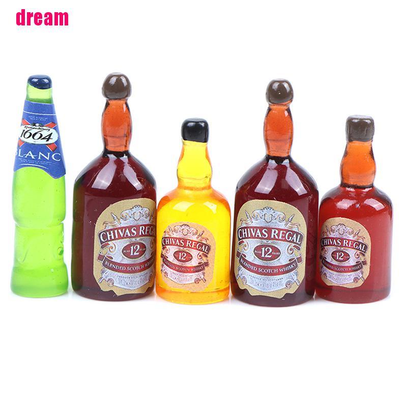 Bộ 10 Chai Rượu Vang Tỉ Lệ 1: 1 Trang Trí Nhà Búp Bê