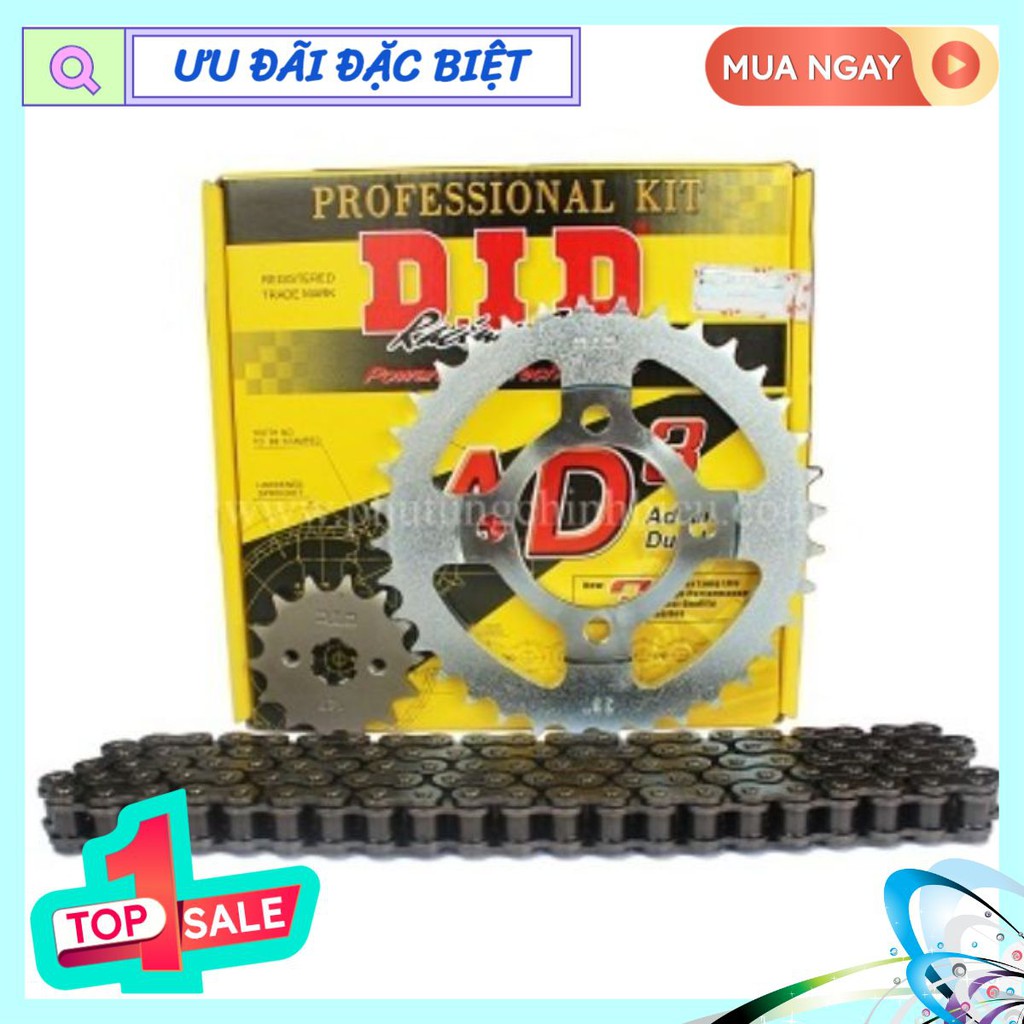 Nhông sên dĩa Wave RS, Future Neo, RSX RSV, wave s, S110 DID AD3, nhông xích Future X(cho xe máy Honda Fu)