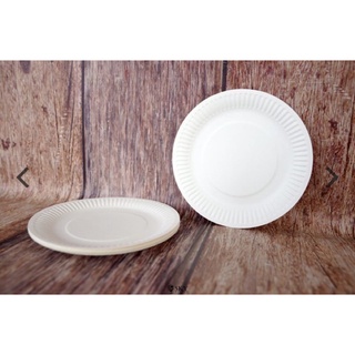 50 Dĩa giấy trắng tròn 13/16/19/22cm