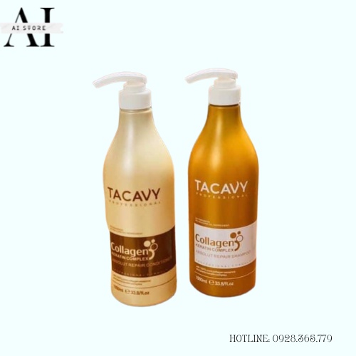 CẶP GỘI XẢ TACAVY 1000ML PHỤC HỒI HƯ TỔN, KHÔ XƠ GÃY RỤNG. AI STORE