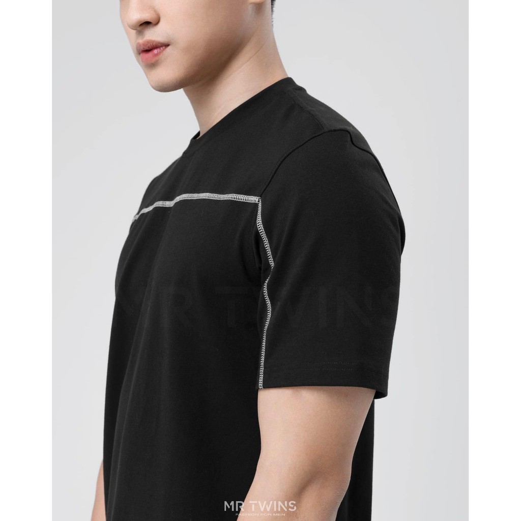 Áo Thun Nam Cổ Tròn Viền Kansai 100% Cotton Thương Hiệu Mr Twins