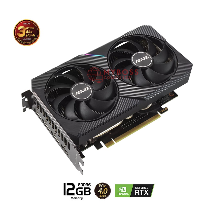 VGA  ASUS DUAL RTX 3060 V2 12GB GDDR6 BH chính hãng 36 tháng