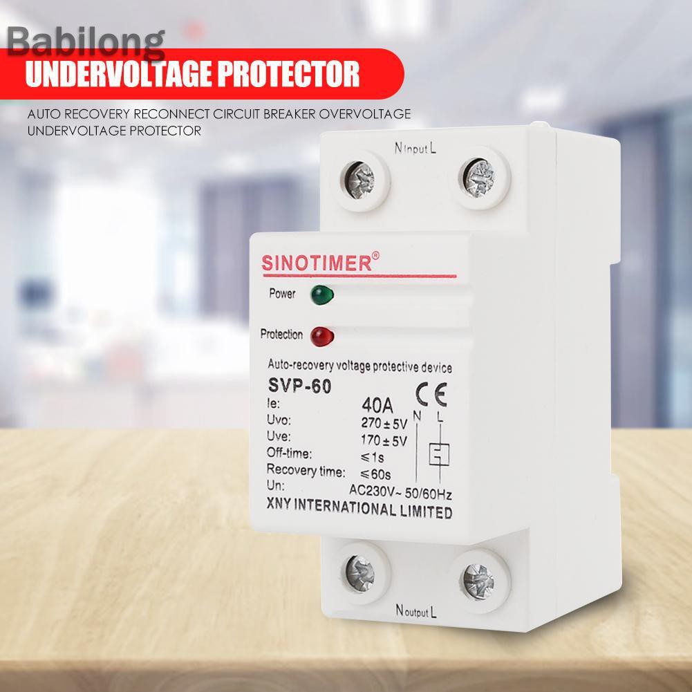 Bộ bảo vệ quá áp và điện áp thấp tự động khôi phục kết nối lại mạch ngắt tiện lợi
