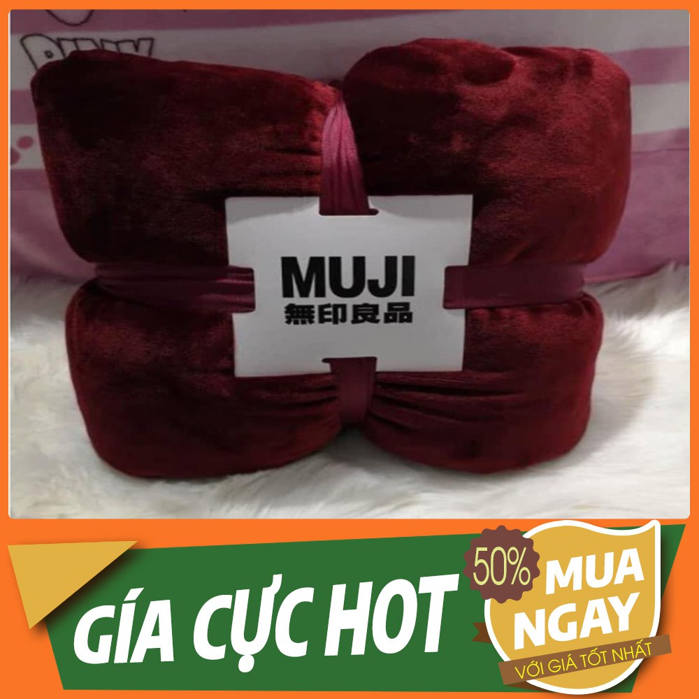 Chăn lông tuyết Muji 2 lớp siêu mềm mịn 2m x 2m3