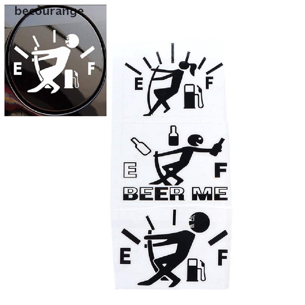 1 Miếng Dán Phản Quang Họa Tiết Vui Nhộn Trang Trí Bình Xăng Xe Hơi