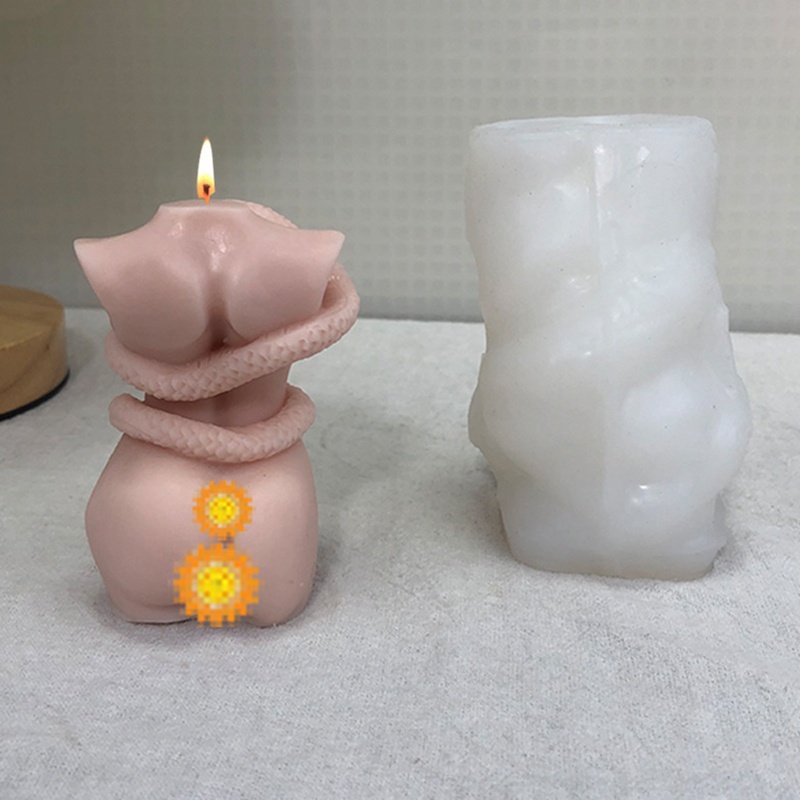 Khuôn Silicone Tạo Hình Làm Nến DIY Hình Con Rắn Độc Đáo