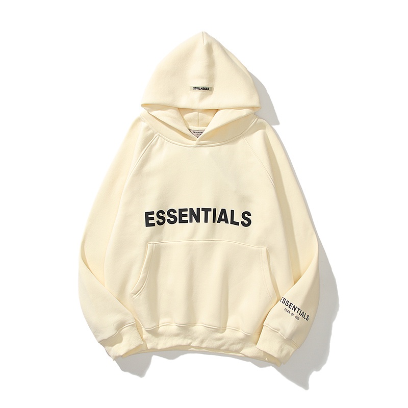 Áo hoodie in chữ ESSENTIALS 3D thời trang unisex phong cách giản dị
