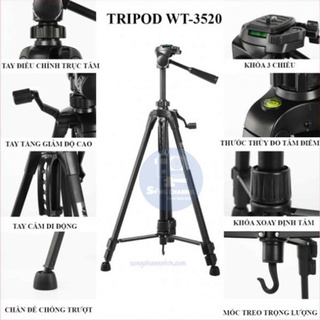Chân máy ảnh Tripod Weifeng WT-3520 HCM