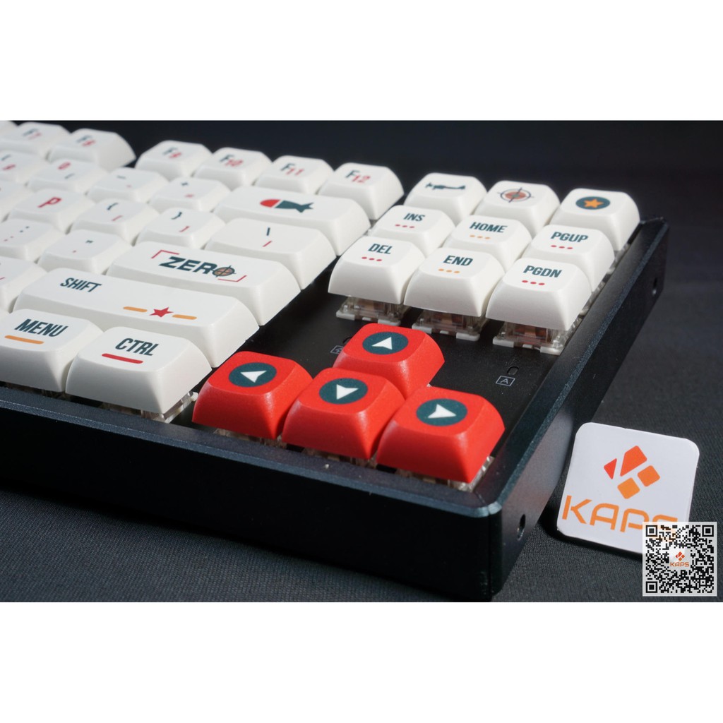 Bộ keycap MITSUBISHI ZERO FIGHTER - XDA - PBT - Dyesub - 162 nút cho bàn phím cơ (Filco, Leopold, IKBC, Edra, keychron)