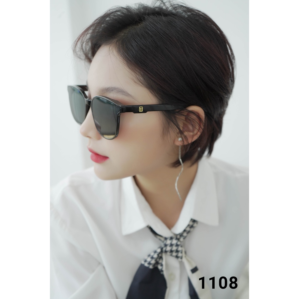 Kính mát nữ mắt tròn LILYEYEYWEAR chống tia UV400 dày dặn kiểu dáng cơ bản dễ đeo 1108