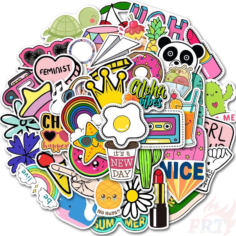 ❉ VSCO - Enjoy Sunshine Sweet Life Series 01 Stickers ❉ 50Pcs/Set Fashion Waterproof DIY Mixed Decals Doodle Stickers
