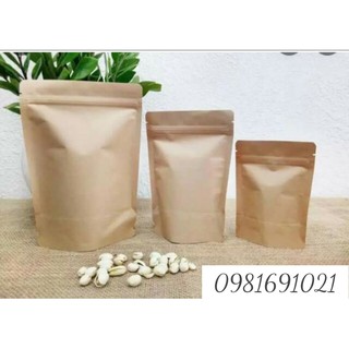 1kg Túi Zip giấy 2 mặt giấy đựng các loại hạt khô