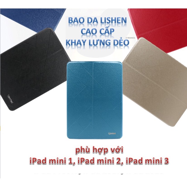 Bao da Ipad Mini 1/2/3/4/5 Khay lưng dẻo cao cấp nhiều màu