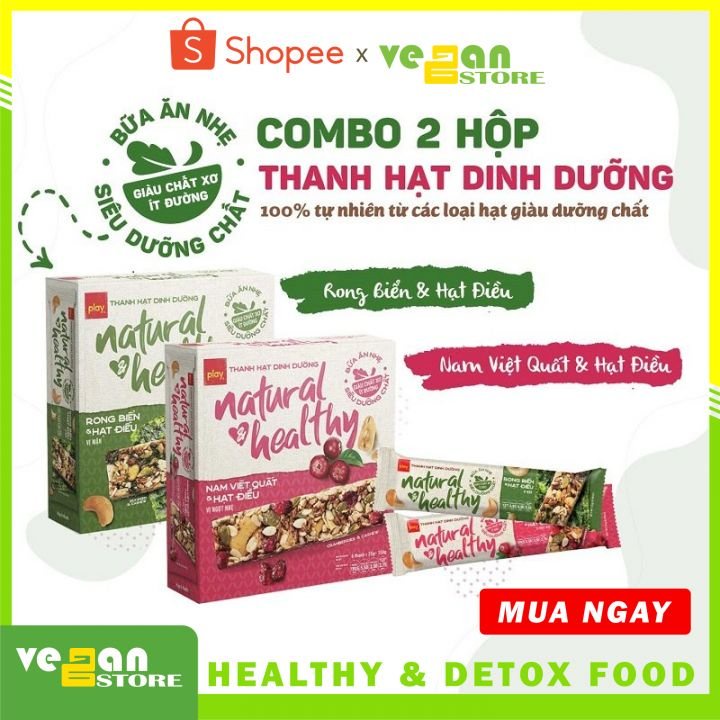 Thanh hạt dinh dưỡng vị rong biển & hạt điều hộp 6 thanh x 25gr giàu chất - ảnh sản phẩm 5