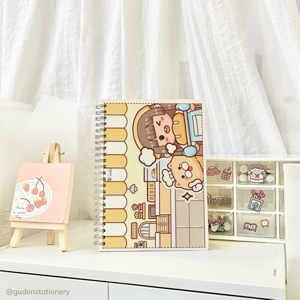 Sổ tay cỡ A5 cô gái dễ thương ver3 120 trang_Guden Stationery