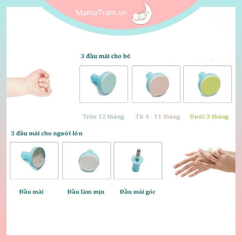 Máy Cắt - Mài - Dũa Móng Tay Bằng Điện Đa Năng Cho Trẻ Sơ Sinh