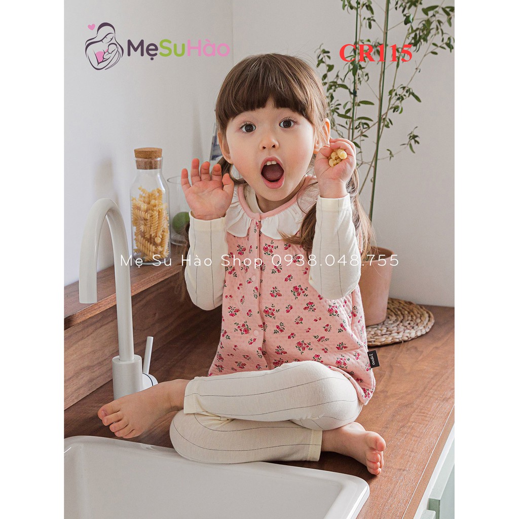 HÀNG CÓ SẴN CR115, ÁO GILE BÉ GÁI CAO CẤP HÃNG CORDI_I HÀN QUỐC. MẪU HOA NHÍ RẤT XINH