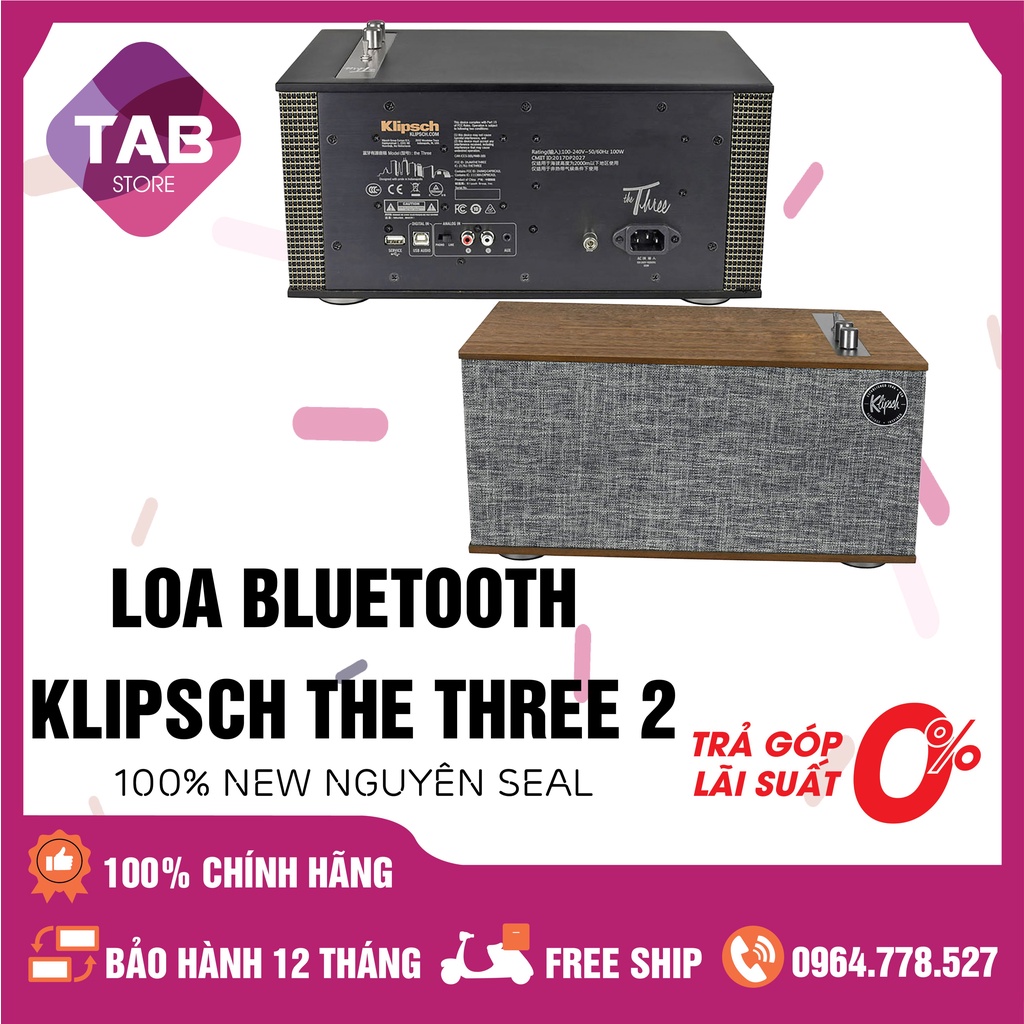 [Mã ELHACE giảm 4% đơn 300K] Loa Klipsch The Three 2 New Chính Hãng - Bảo Hành 12 Tháng