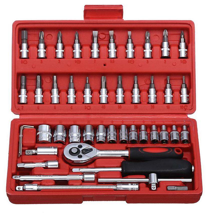 [Hàng Xịn Giá Rẻ] Bộ Dụng Cụ Mở Bu Lông Ốc Vít , Sửa Chữa Ô Tô Xe Máy , Đa Năng 46 Chi Tiết Cực Kì Tiện Dụng