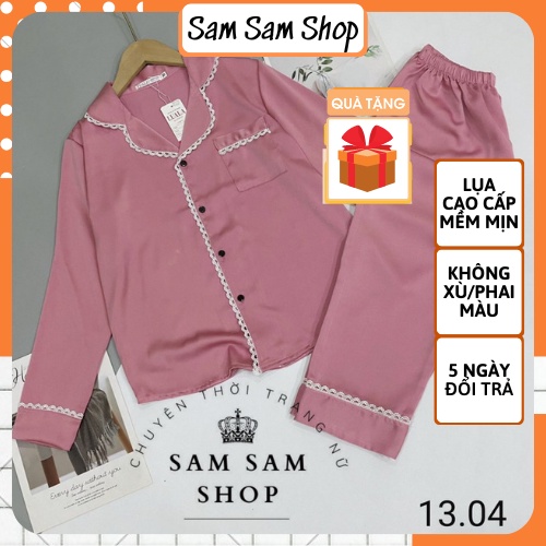 Đồ Bộ Pijama size M/L/XL Tay Dài Hàn Quốc Mặc Nhà Lụa Mềm Mịn Đáng Yêu - Sam Sam Shop Đà Nẵng